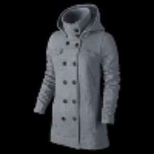Double-breasted Hurley Winchester Hoodie Peacoat with Removable Hood